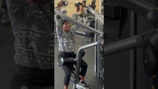 Blind Woman Working on Back ￼ at the gym dance armexercises stretchy ￼ [upl. by Chrotoem220]