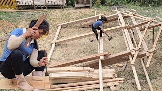 How to build and assemble a wooden house frame  Lý Thương [upl. by Naved]