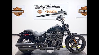 2024 Harley Davidson Street Bob 114 FXBBS Vivid Black [upl. by Ellehcem820]