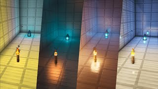 Minecraft Colored Lighting Shaders Comparison Voxlementary SEUS PTGI MollyVX NostalgiaVX [upl. by Lemal478]