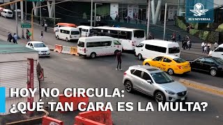 Esto cuesta la multa por no respetar el Hoy No Circula [upl. by Nahsaj]