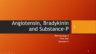 Angiotensin Bradykinin and Substance P [upl. by Kettie]