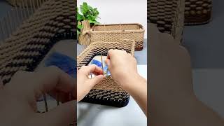 Large Storage Basket with Hemp Rope handmade diy diyropebasket [upl. by Ottavia]