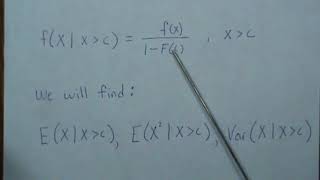 Mean and Variance of Truncated Exponential Density [upl. by Stronski]