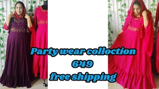 party wear colloction 649 free shipping dont miss it🥰🥰 [upl. by Annaeirb]