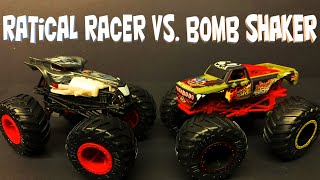 Ratical Racer Vs Bomb Shaker  HOT WHEELS MONSTER TRUCKS [upl. by Strepphon]