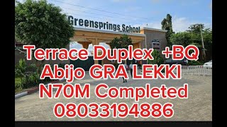 Terrace House For Sale Abijo GRA Lekki affordablehomesinlekki cofo [upl. by Airolg]