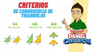 CRITERIOS DE CONGRUENCIA DE TRIÁNGULOS  super facil para principiantes [upl. by Waylen]