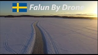 Ice Skating On Lake Runn Sweden  Falun By Drone [upl. by Nereids275]