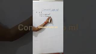 How to convert into ml में कैसे बदलें🤔Short trick  Maths by Sk Maam shorts maths tricks viral [upl. by Dnomayd]