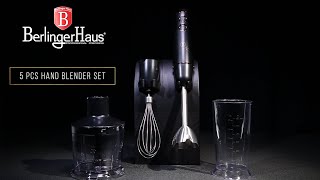 Berlinger Haus Black Rose Collection 5 Pcs Hand Blender Set Presentation BH9049 [upl. by Aerdnek]