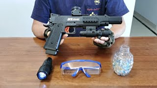 Splatter Ball Gun Unboxing and Review 2022  M1911 Gel Blaster Pistol [upl. by Burgwell]