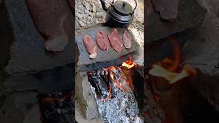 Taş üzerinde biftek pişirme🥩🐏sorts sort tiktok steikemeat [upl. by Inafit782]