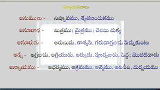 తెలుగు పర్యాయ పదములు  అర్థాలు  Telugu Paryaya Padamulu with meanings [upl. by Fregger]