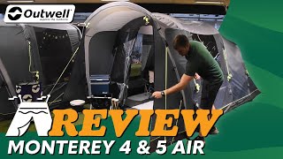 Outwell Monterey 4 amp 5 Air Tent Review 2025 [upl. by Nehepts]