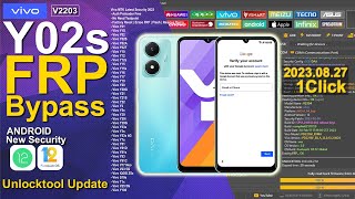 Vivo Y02s Remove FRP New Security With Unlocktool One Click V2203 Android 12 [upl. by Akahs]