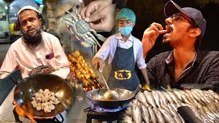 SeaFood In Pakistan  PRAWNS CRABS amp FISH MARKET IN KARACHI ft Rashid Bengali [upl. by Eelana]