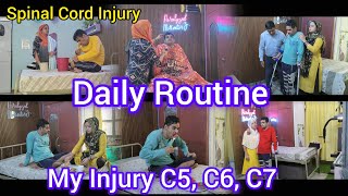 Spinal Cord Injury  My Daily Routine  Paralyzed Motivator Z  Zaheer Abbas [upl. by Griswold]