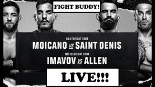 UFC Paris Moicano Vs StDenis  Imavov Vs Allen  Live Stream Full Fight Companion [upl. by Sorce]