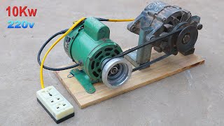 How to generate homemade infinite energy with a car alternator and an engine P2💡💡💡 [upl. by Nyleuqcaj685]