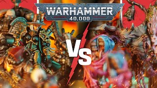 NEW CODEX Imperial Agents vs Chaos Daemons  Warhammer 40k Battle Report [upl. by Ahsinat]