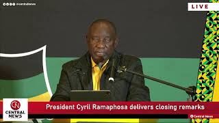 President Cyril Ramaphosa delivers closing remarks on the last day of the ANC NEC Lekgotla [upl. by Enwahs]