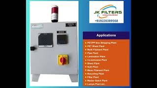 J K FILTERS AHMEDABAD SUPPLIER FOR PLASTIC MACHINERY MANUAL amp HYDRAULIC SCREEN CHANGERS [upl. by Rhys534]