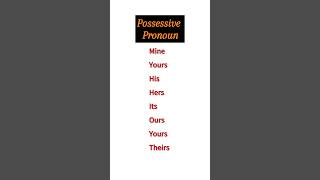 Possessive Pronoun shorts learnenglishwithme08 [upl. by Nirret808]