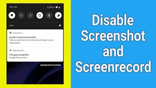 Disable screenshot and screenrecord [upl. by Yruama]