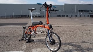 Brompton Electric KIT MK4 45kmh pedal assist [upl. by Yroc]