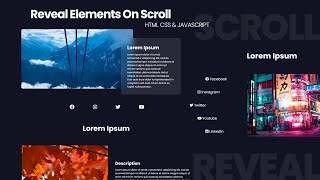 How to Make Website with Scroll Reveal Effects  Reveal Elements On Scroll  HTML CSS amp Javascript [upl. by Jeffrey500]