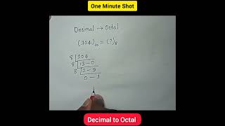 How to Convert Decimal to Octal  Decimal to Octal Conversation [upl. by Sulihpoeht]