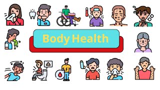 Body Health Problems  Illness Body Pain Vocabulary  English Vocabulary Verbs  English Verbs [upl. by Chaffee]