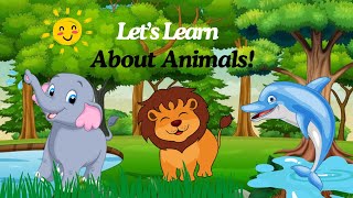 Learn About Three Animals  Kids tv  Subscribe [upl. by Chuipek]