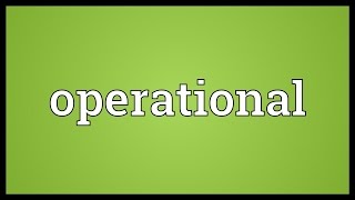 Operational Meaning [upl. by Sparks]