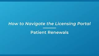 OMMA Application Process for Patient License Renewals [upl. by Eelra]