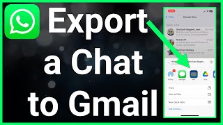 How To Export WhatsApp Chat To Gmail [upl. by Erasmus344]