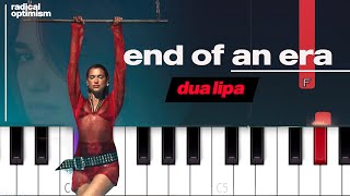 Dua Lipa  End Of An Era Piano Tutorial [upl. by Marybeth]