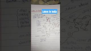 Lakes in indiaभारत में झीलें shorts video aspirants lakes mapping map gs gkfacts ssccgl [upl. by Ativak]