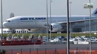 Movement in Charles de Gaulle Boeing 777 Air France FGSPJ [upl. by Asseneg]