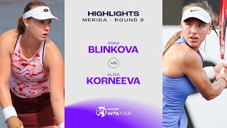 Anna Blinkova vs Alina Korneeva  2024 Mérida Round 2  WTA Match Highlights [upl. by True574]