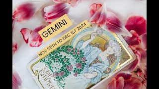 GEMINI  THIS WAS RIGHT THING TO DO  WEEKLY TAROT  25TH NOV TO 1ST DEC 2024 [upl. by Ahsied]