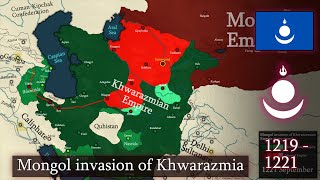 Mongol invasion of Khwarazmian Empire  Every month 1219  1221 [upl. by Peacock]