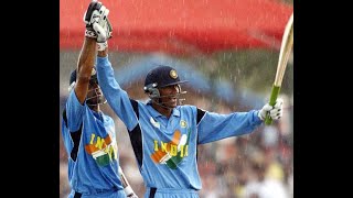 Rare India v New Zealand World Cup 2003  NZ 146 all out and Kaif and Dravids 129 runs parternship [upl. by Revilo]