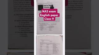 NAS exam। class 9। english paper।NAS की परीक्षा 2024।exam class9 youtubeshorts shorts shortfeed [upl. by Najram]