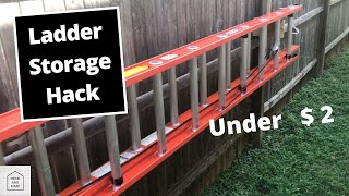 Ladder Storage Hack [upl. by Refinnaj337]