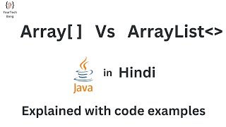 Array Vs ArrayList  Difference between Array and ArrayList in Java [upl. by Nahtnhoj282]