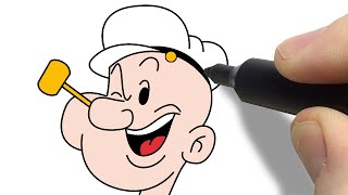 Como Desenhar o Marinheiro Popeye Bem Fácil Passo a Passo [upl. by Oad424]