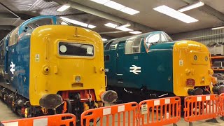 TRIPLE DELTICS amp Class 37 MADNESS At Barrow Hill ROUNDHOUSE  Turntable DEMO  28724 [upl. by Nomannic417]