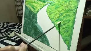 EP 14 P6HIGHLIGHTS HILLS amp VALLEYS EMBOSSED LANDSCAPES PAINTING 1 [upl. by Ytirev]